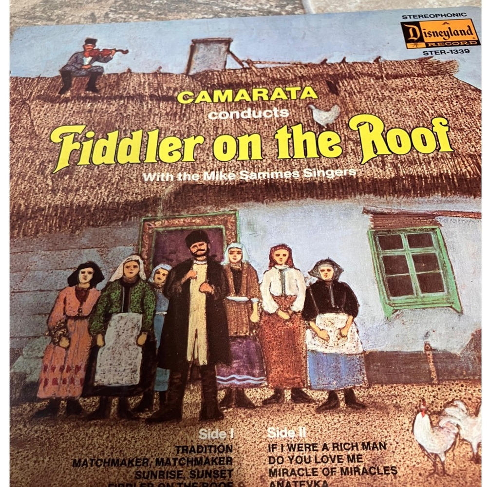 Disneyland Records Fiddler on the Roof Vinyl LP Camarata STER-1339 1971 Vintage